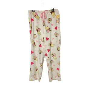 Disney Winnie the Pooh Hearts Fleece Women's Lounge/PJ Pants Large